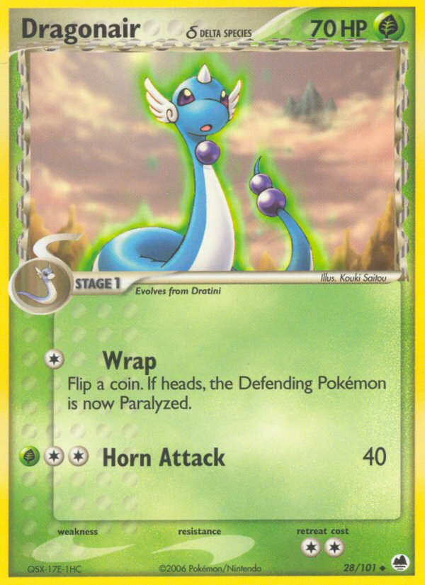 Dragonair (28/101) (Espèce Delta) [EX: Dragon Frontiers] 