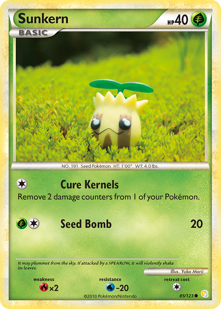 Sunkern (85/123) [HeartGold & SoulSilver: Base Set][Yuka Morii]